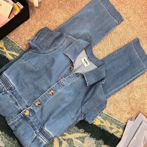 Show Me Your MuMu Emery Jumpsuit French Blue Fall Size Large